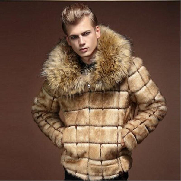 Men's Luxury Faux Fur Winter jacket