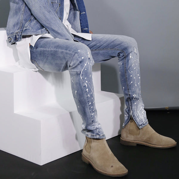 jeans pintados hombre 