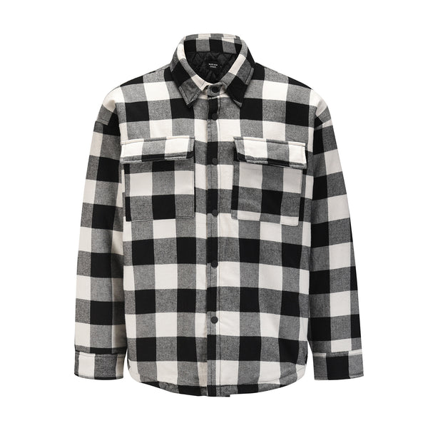 Camisa a cuadros para hombre y mujer, chaqueta para hombre.