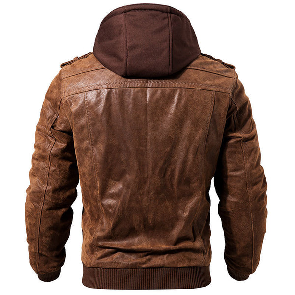 Chaqueta De Cuero Para Moto Hombre