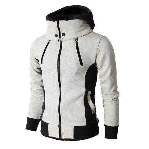 Chaqueta con capucha y cuello alto para hombre