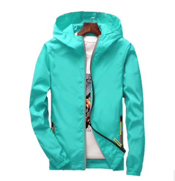 Hooded thin sports slim reflective jacket