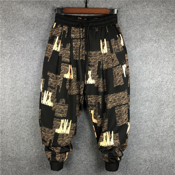 Pantalones casuales estampados holgados para hombre