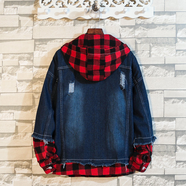 Men's Hooded Shirt Denim jacket