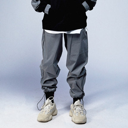 hip-hop brand reflective Draw String beam pants men sweatpants
