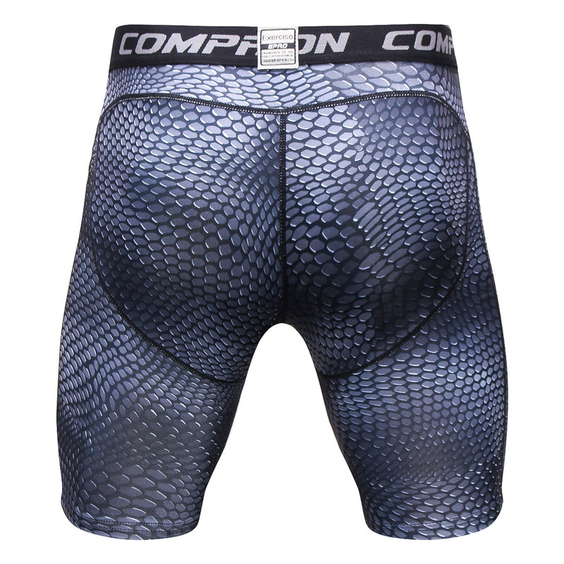 Pantalones cortos de compresión transpirables para hombre, mallas de entrenamiento físico MMA