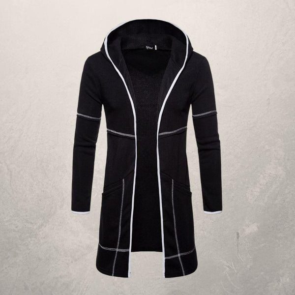 New Mid-Length Large Pocket Hooded Cardigan For Men