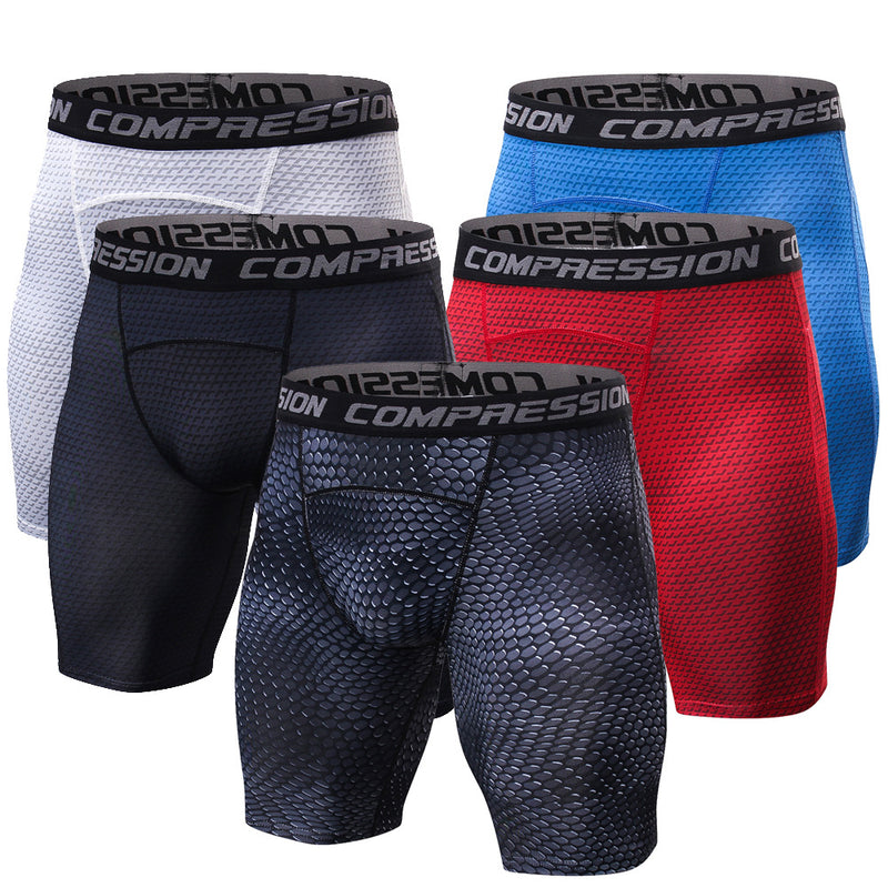 Pantalones cortos de compresión transpirables para hombre, mallas de entrenamiento físico MMA