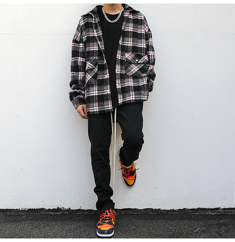 Plaid Woolen Jacket