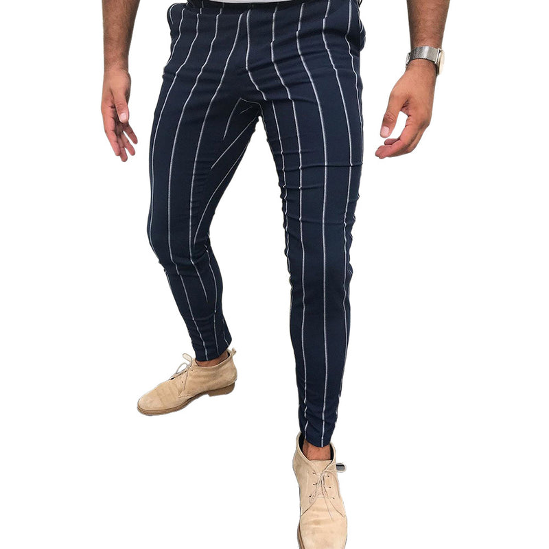 Striped men's casual pants