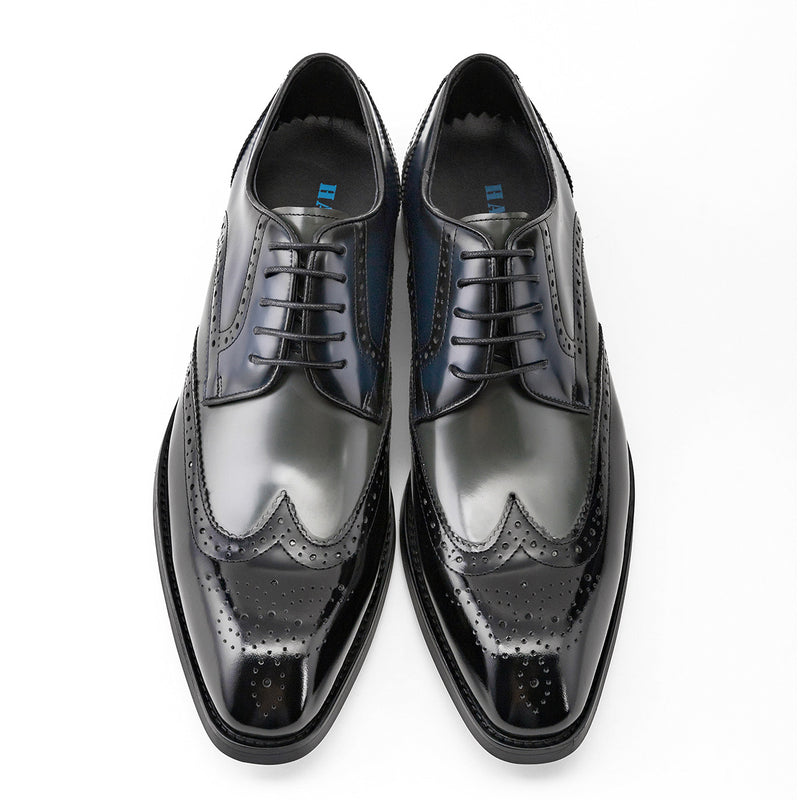 Business Formal Wear Leather Shoes Men British Square Toe Men's Shoes Cowhide