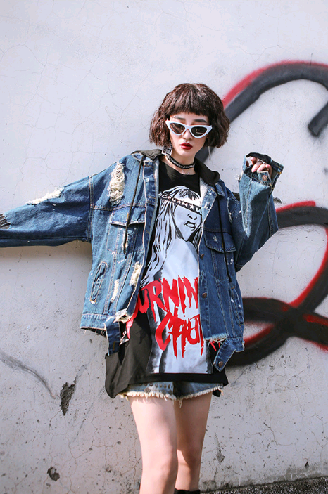 Trendy Loose Women's Denim Jacket