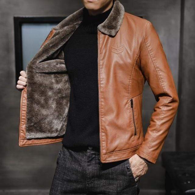 Casual jacket men's leather