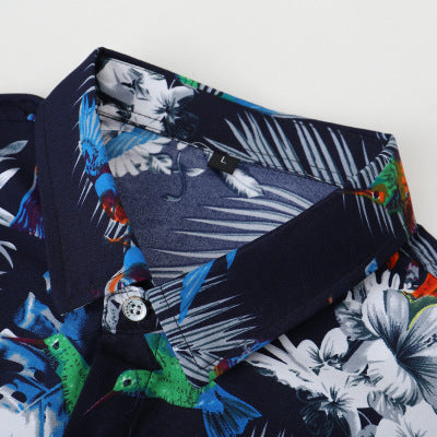 Camisa de hombre con estampado hawaiano. 