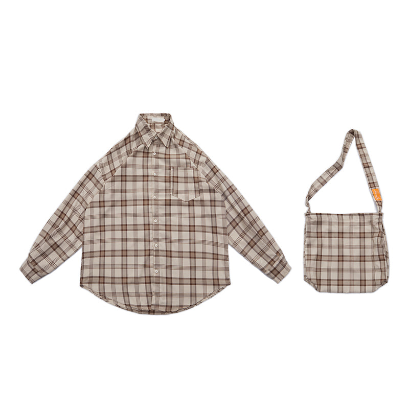 Long Sleeve Plaid Shirt jacket men