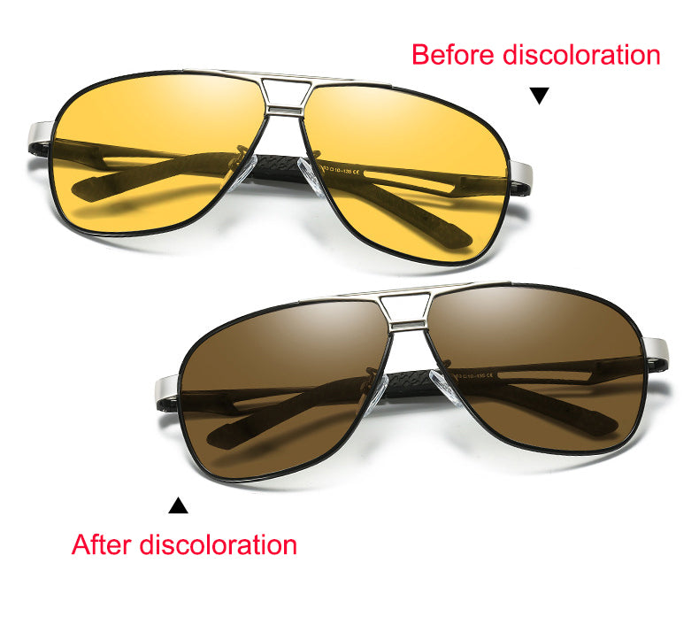 Gafas de sol polarizadas que cambian de color. 