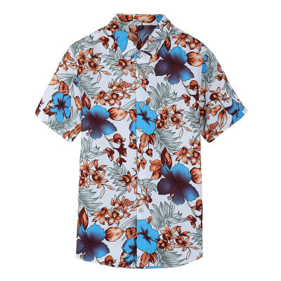 Camisa de hombre con estampado hawaiano. 