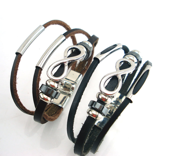 neutral non-mainstream leather retro men's leather bracelet