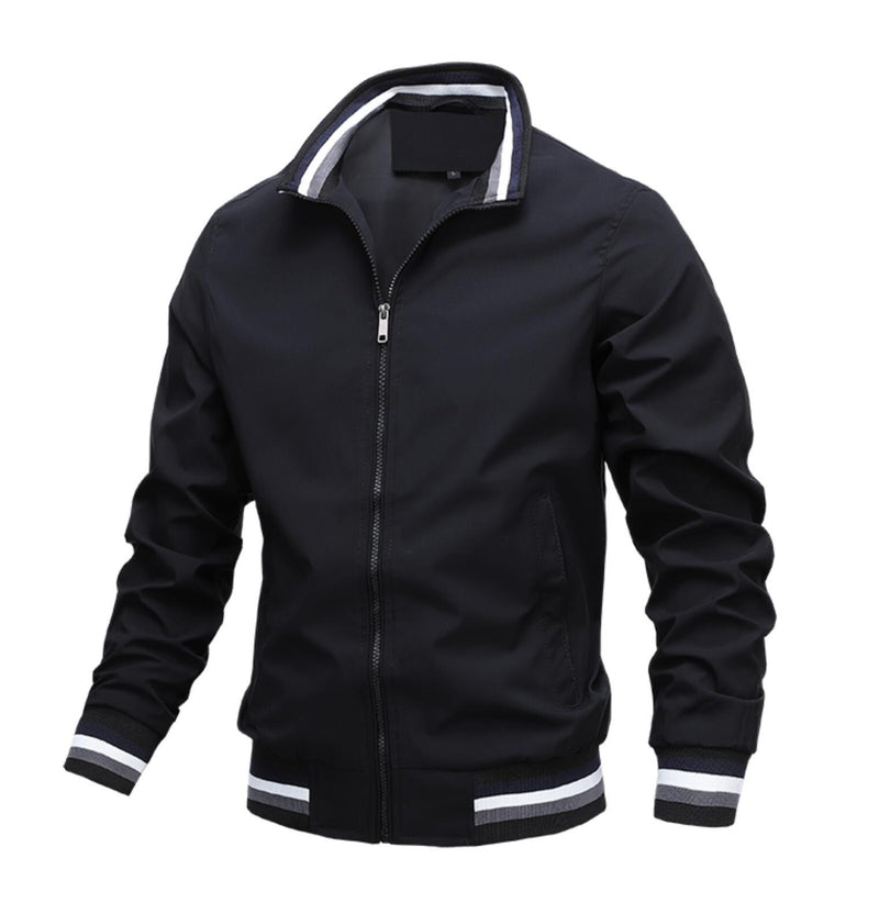 Spring and autumn sports solid color jacket