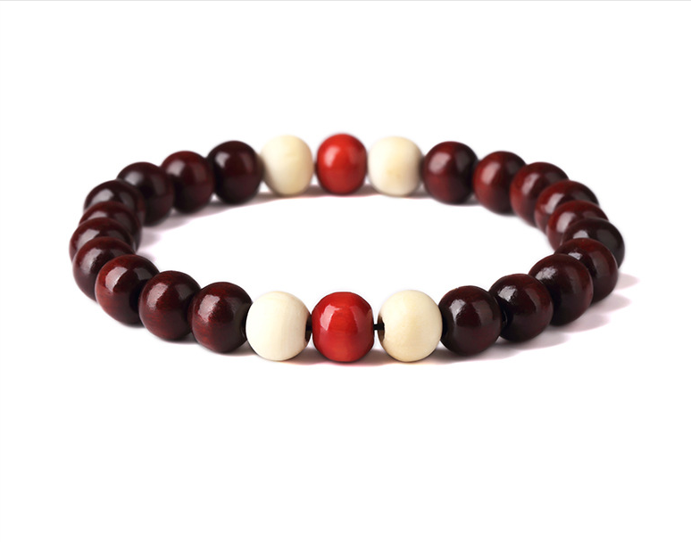 Pulsera de raíz de cuentas de madera natural