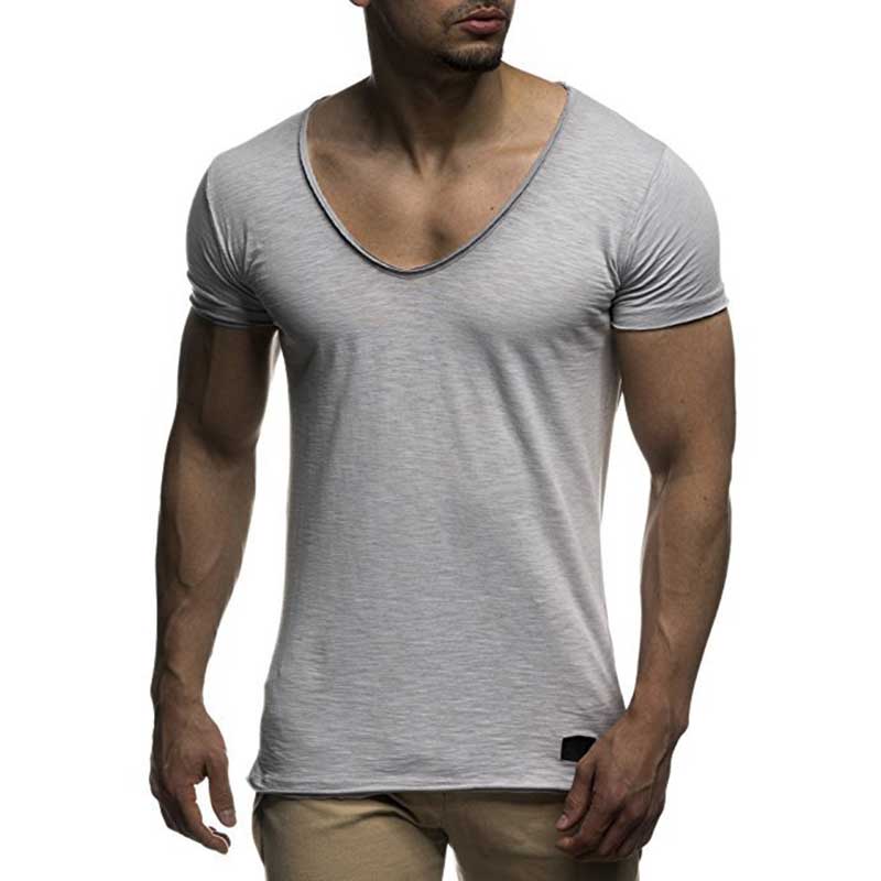 V Neck Short Sleeve Thin Top Tee Casual Summer T-shirt