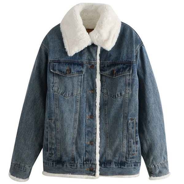 Wool Denim Jacket Women Short