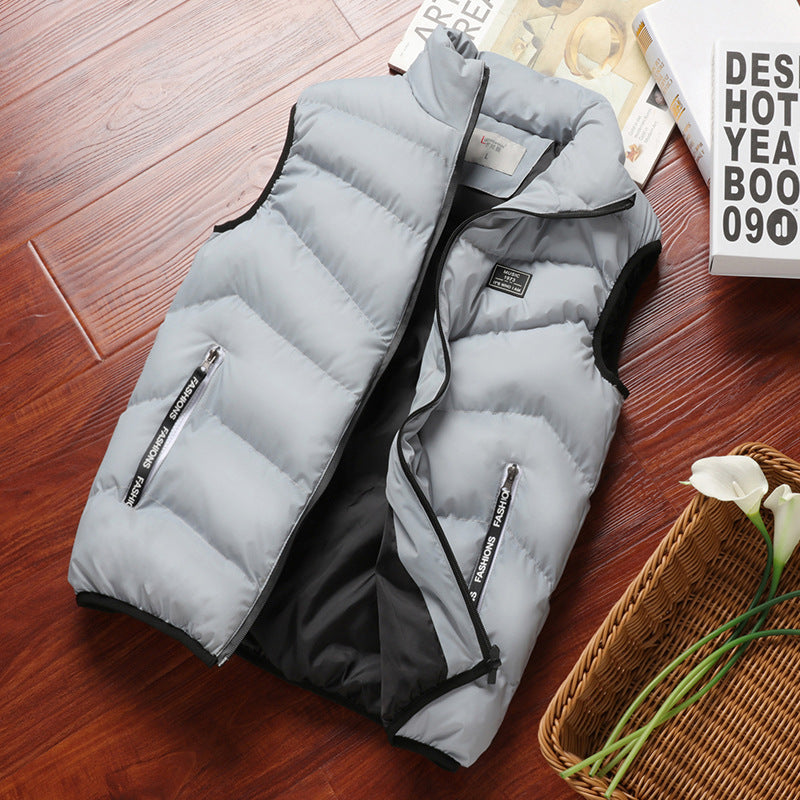 Loose large size casual men's winter vest