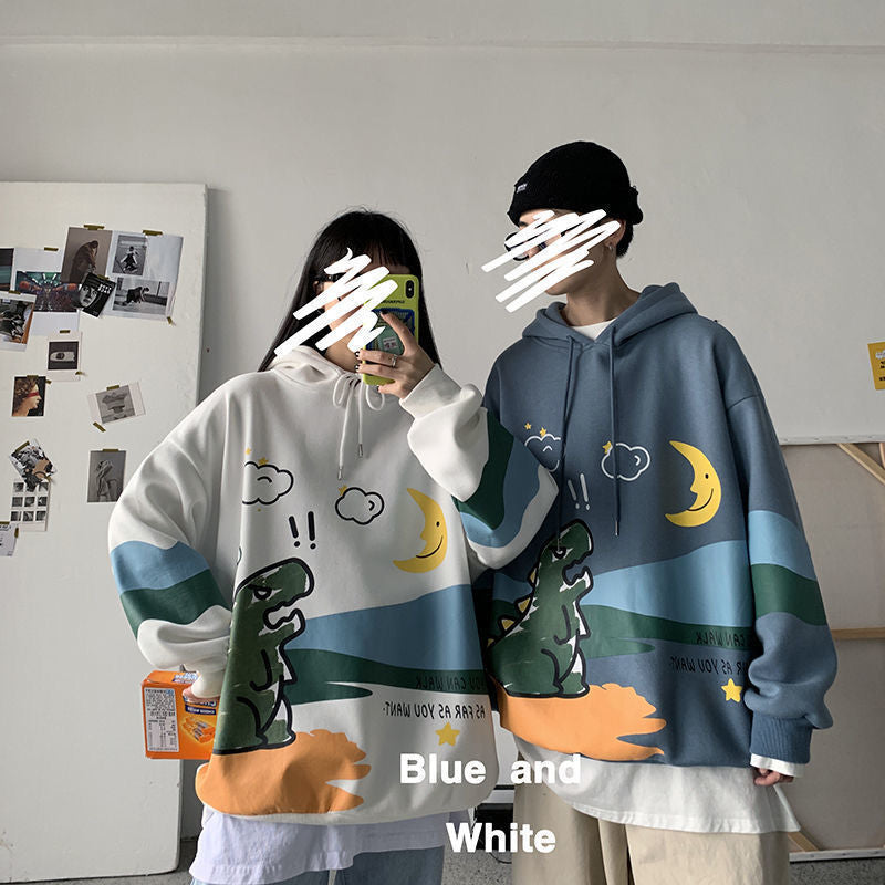 Suéter con capucha de hip-hop de marca de moda de pareja salvaje