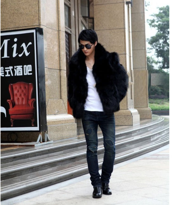 Men's Faux Fur Jacket Autumn and Winter