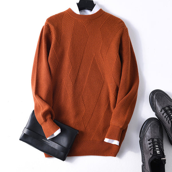 Men's Thickened Round Neck Pullover Bottoming Sweater