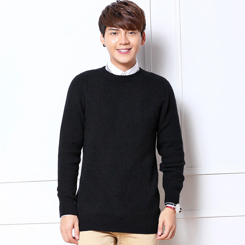 Men's Thickened Round Neck Pullover Bottoming Sweater