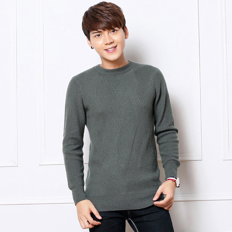 Men's Thickened Round Neck Pullover Bottoming Sweater