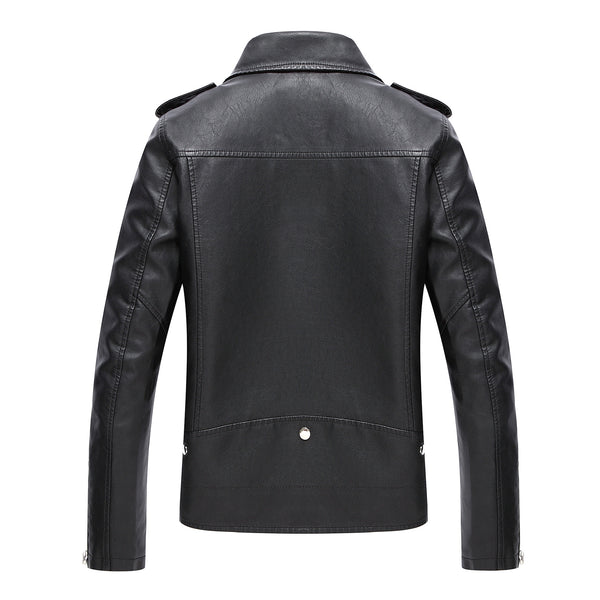 Chaqueta de cuero para motociclista para hombre