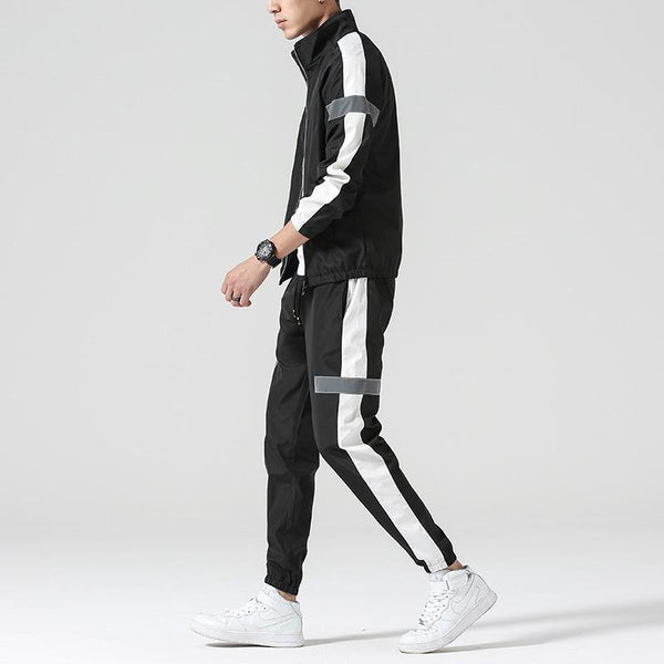 Stand Collar Jacket Sportswear Suit Men