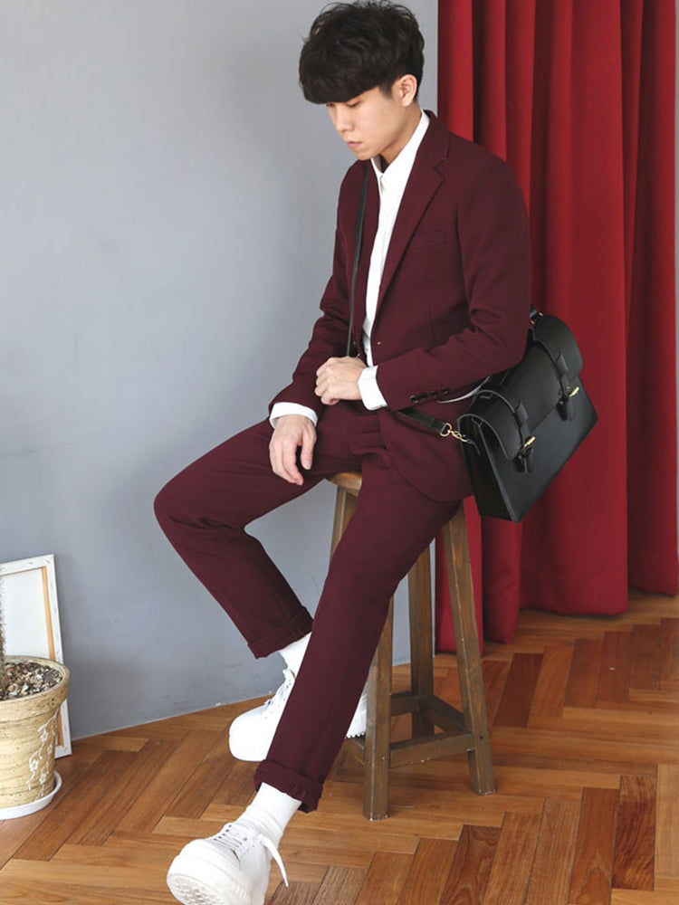 Trajes de hombre, ropa formal, traje informal de estilo coreano de otoño, traje profesional para hombre