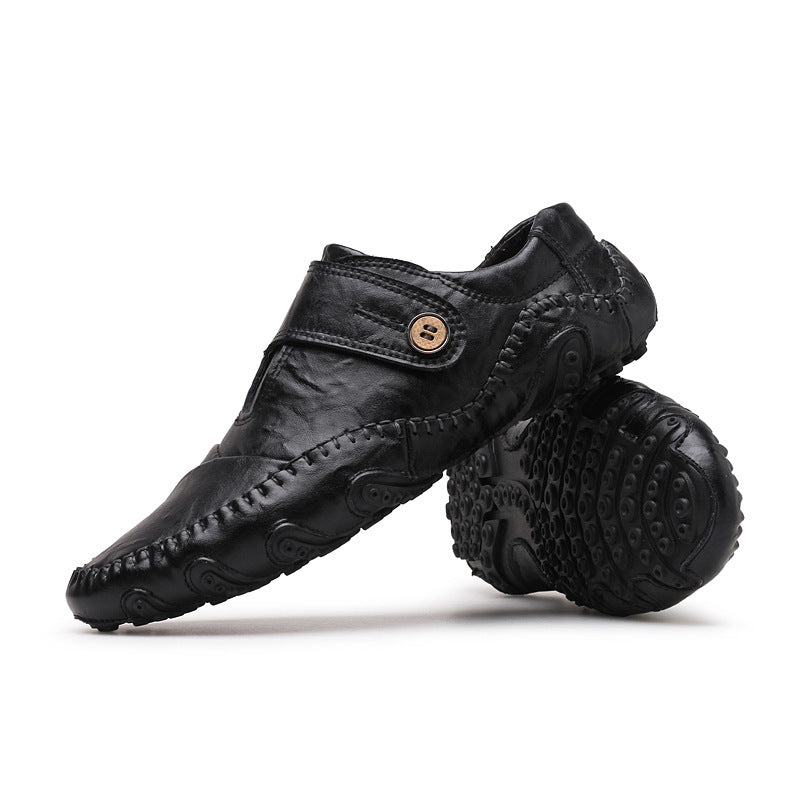 Casual Leather Shoes British Wind Beanie Shoes