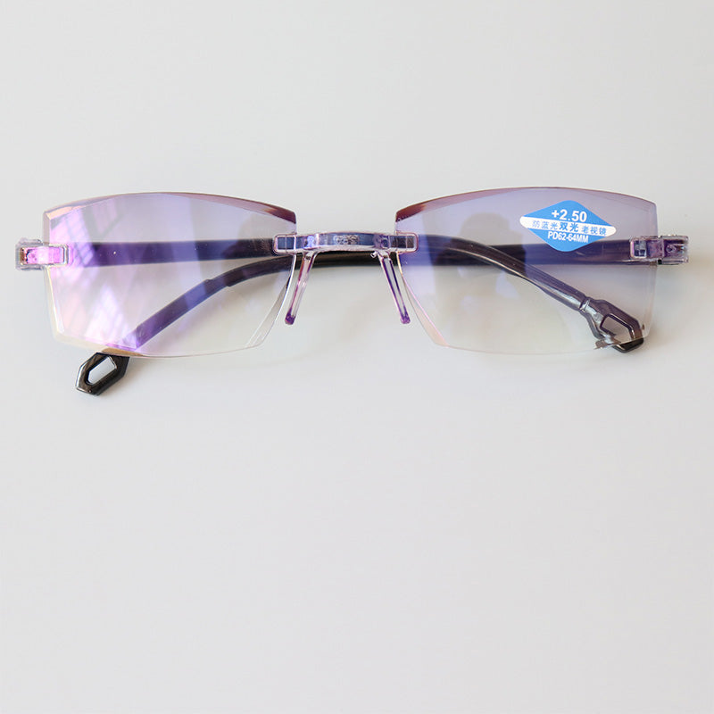 Radiation-Proof Trimmed Rimless Reading Glasses