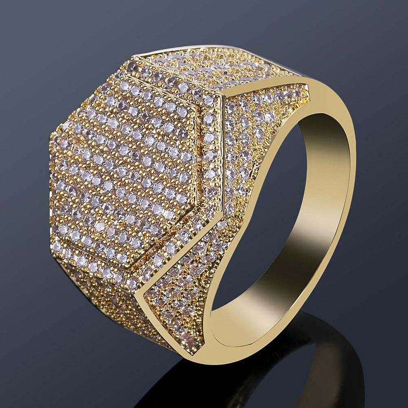 Hexagonal Gold Ring