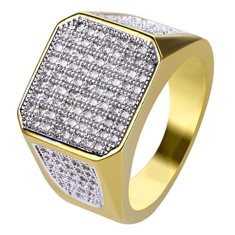 Golden Full Diamond Ring