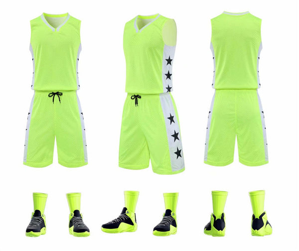 Men Double-Sided Basketball Uniform Suit
