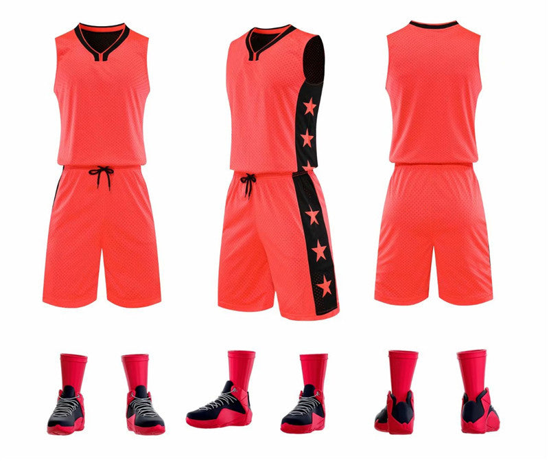 Men Double-Sided Basketball Uniform Suit