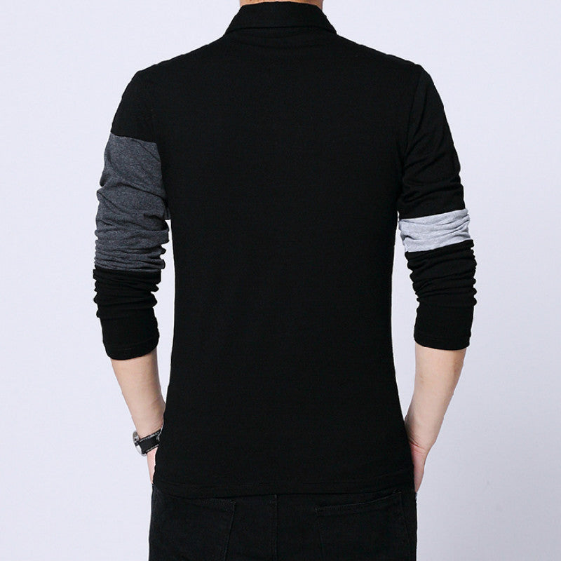 Men's Lapel Slim Oversized Long Sleeve Base Shirt