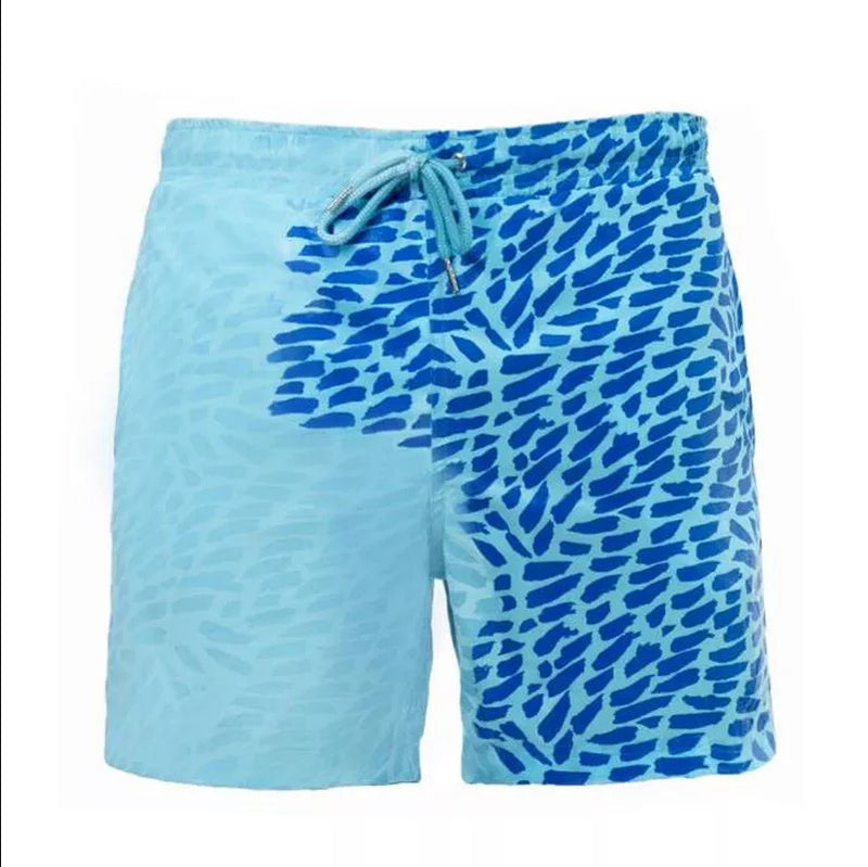 Magical Color Change Beach Shorts Summer Men Swimming Trunks