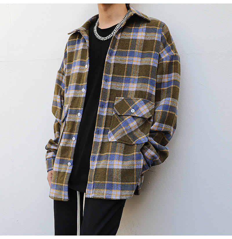 Plaid Woolen Jacket