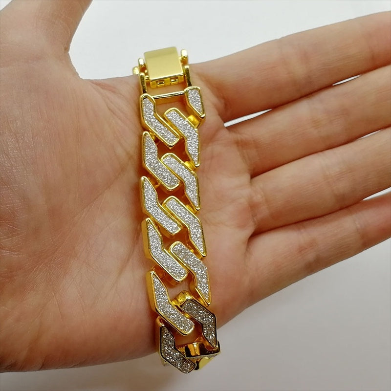Rhinestone Cuban Bracelet