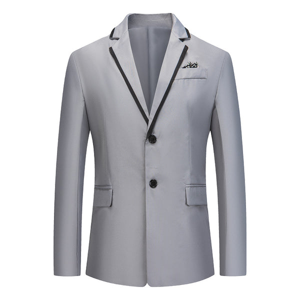 Blazers informales ajustados de color puro para hombre