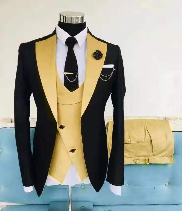 Men's Three-Piece Business Casual Suit
