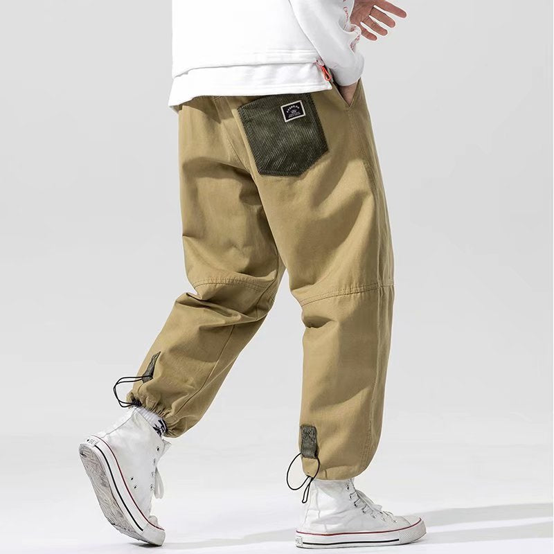 Drawstring ankle trousers for men