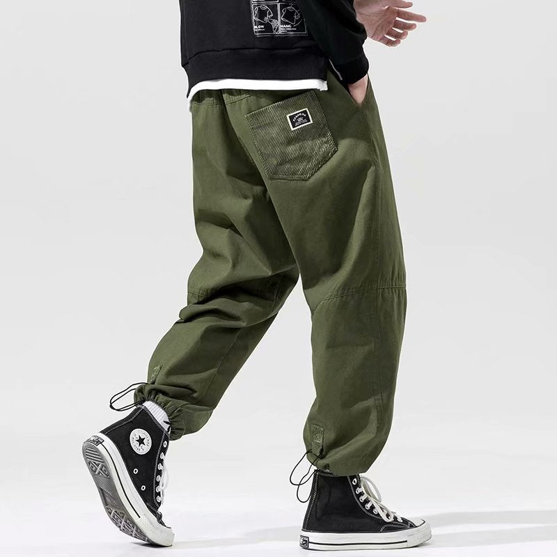 Drawstring ankle trousers for men