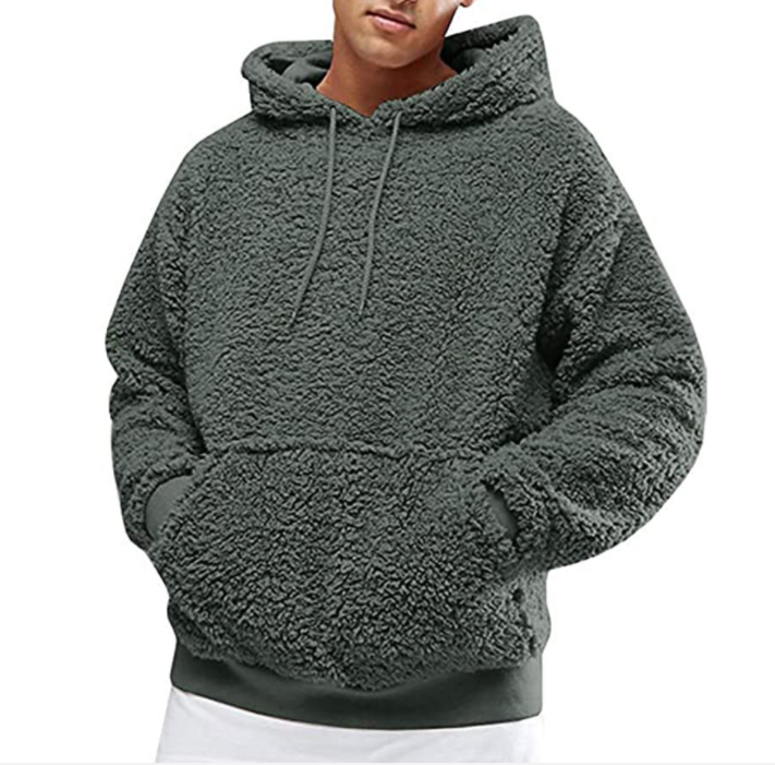 Men's Plus Velvet Thick Hooded Sweater